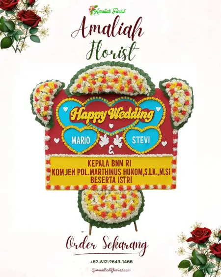 Papan Bunga Pernikahan Pakong